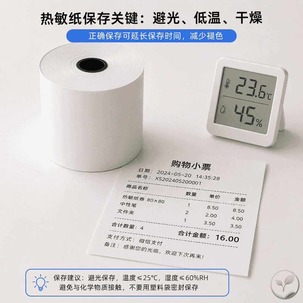 热敏纸保存多久不褪色？影响字迹清晰度的关键因素